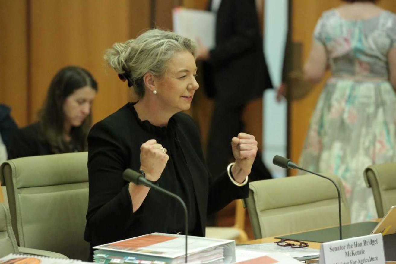 Bridget McKenzie was sport minister at the time of the program.