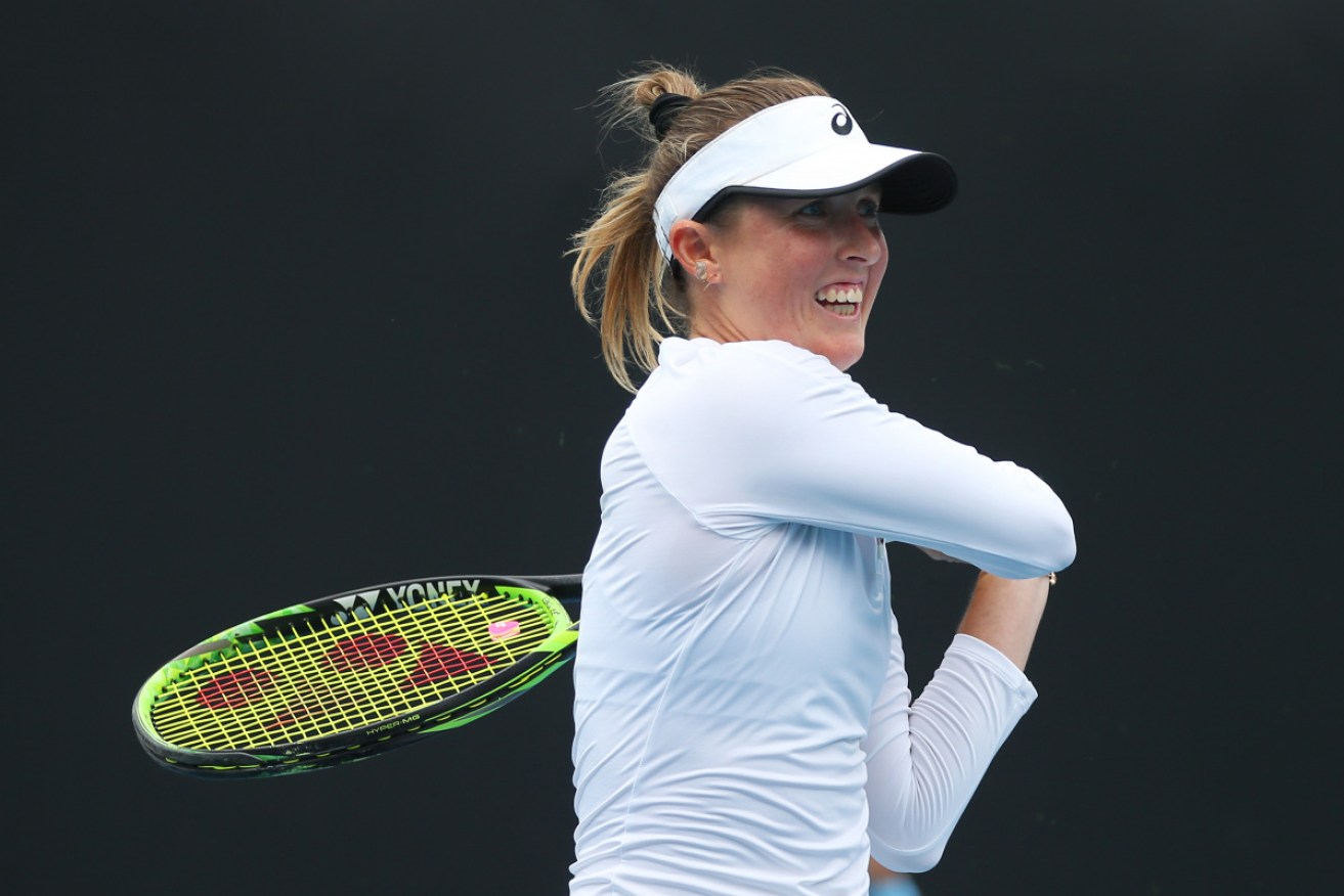 Australian Open qualifying wildcard Storm Sanders is on her way.