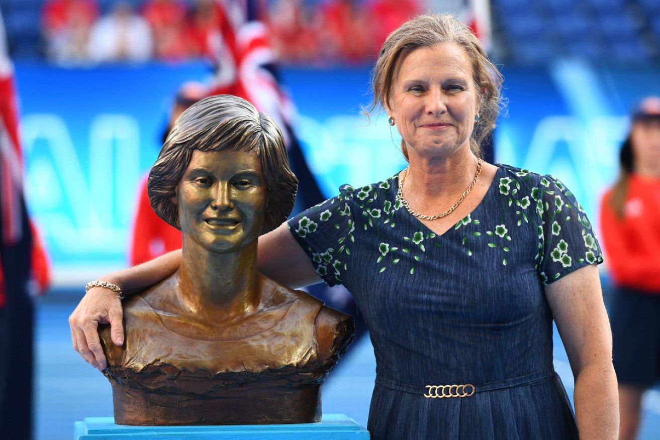 Dianne Fromholtz-Balestrat at her induction to the Australian tennis hall of fame last year. 