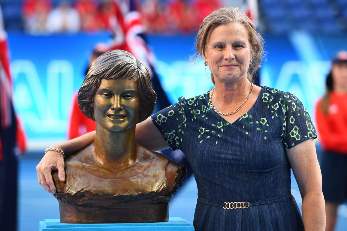 Dianne Fromholtz-Balestrat at her induction to the Australian tennis hall of fame last year.