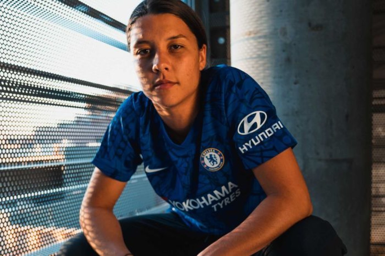 Sam Kerr scored her first Chelsea goal in a derby win over Arsenal.