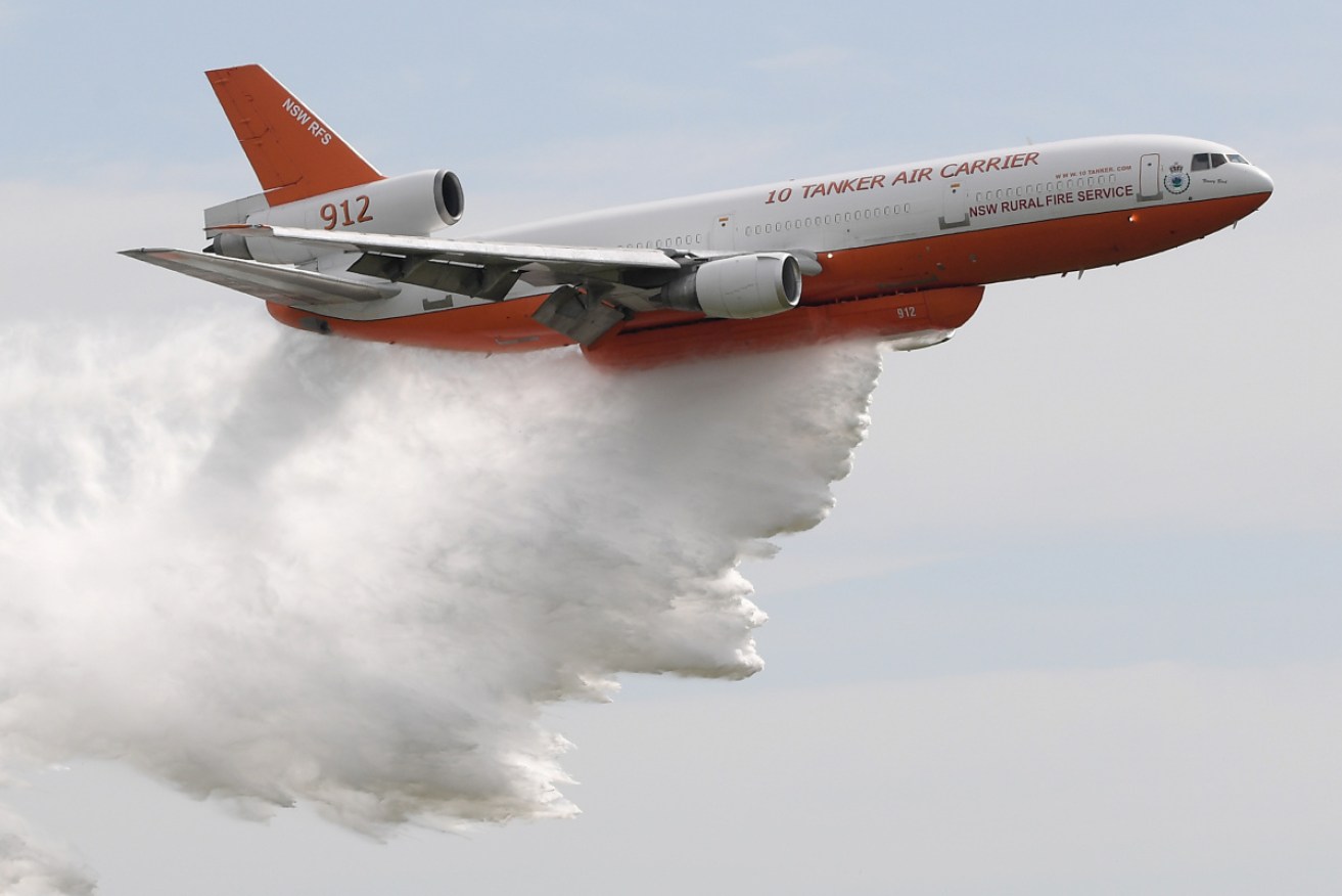 The NSW Rural Fire Service says a water tanker plane battling blazes in southern NSW may have crashed.