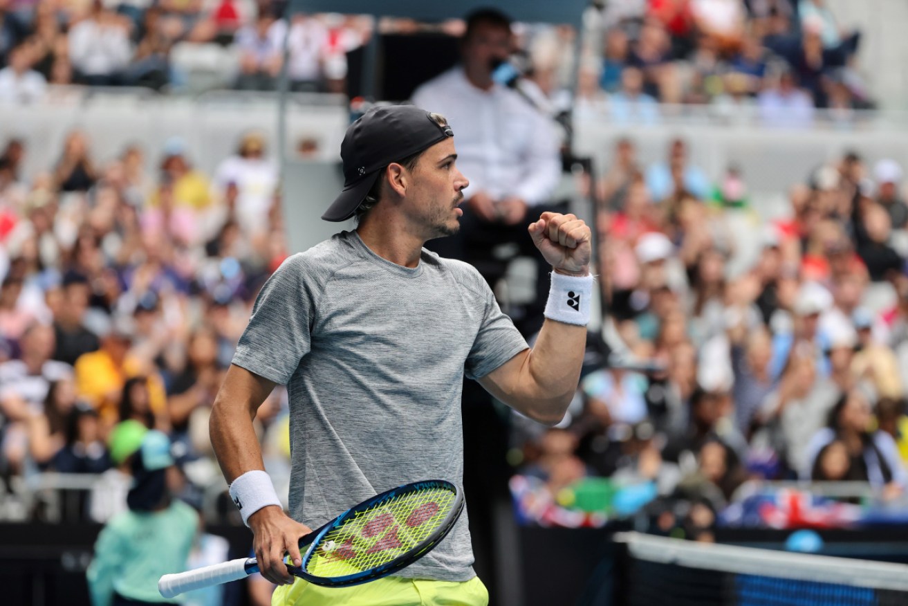 Australia's Alex Bolt pushed world number five Dominic Thiem to five sets, with the weight of the crowd behind him.