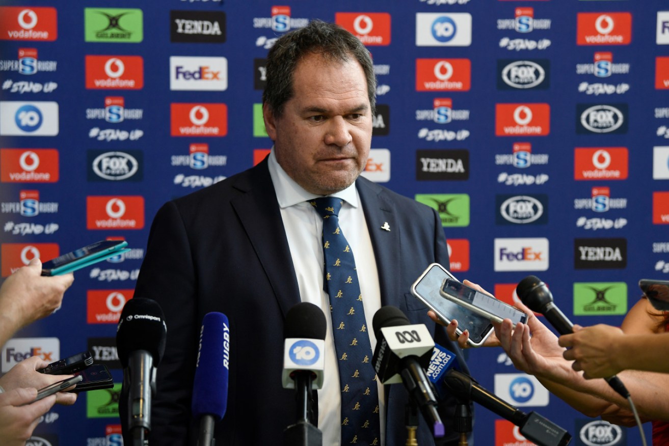 Wallabies coach Dave Rennie fronts the media on Thursday. 