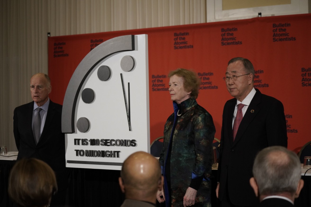 The Doomsday Clock is now at 100 seconds to midnight – closer than it has ever been to catastrophe in 73 years.