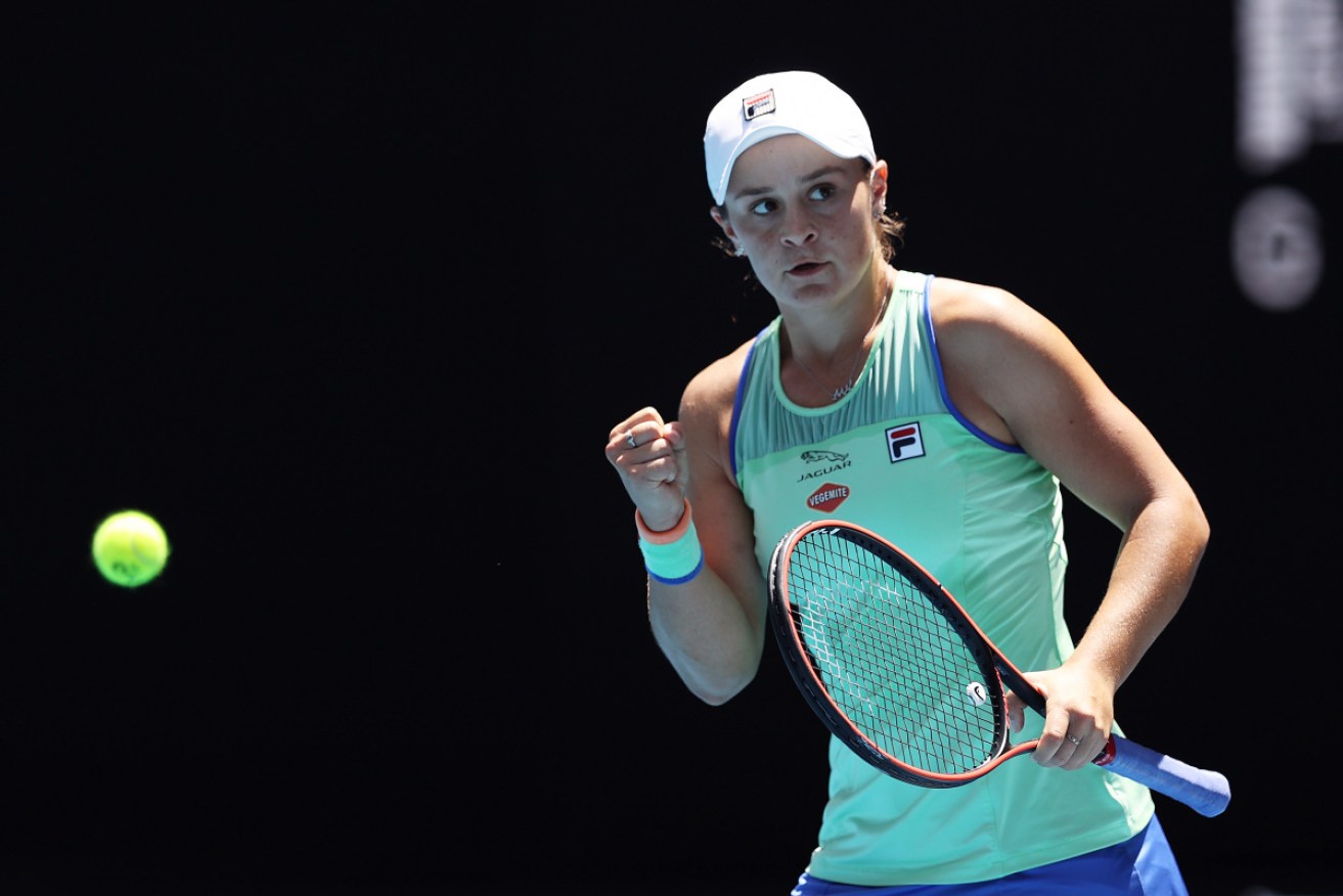 Australia's Ash Barty is through to the Australian Open semi-finals for the first time. 