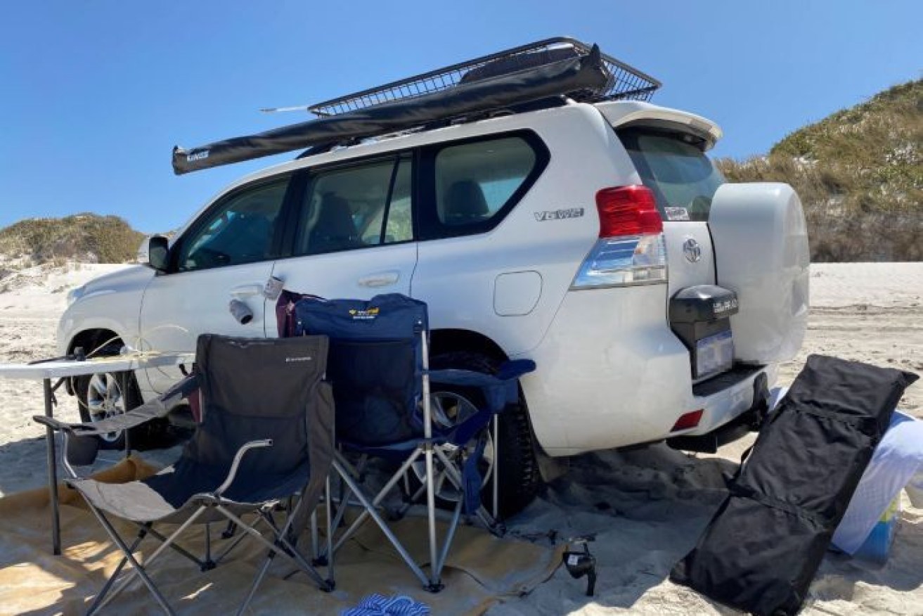 The family was camping on a remote stretch of beach north of Perth.