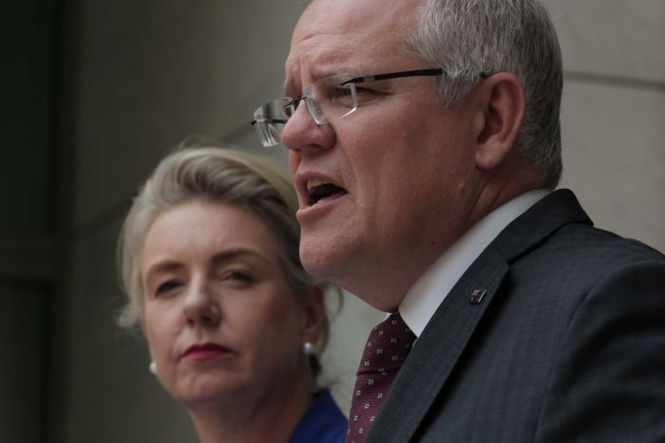 Scott Morrison is awaiting a review into Bridget McKenzie's handling of the sports grants program.