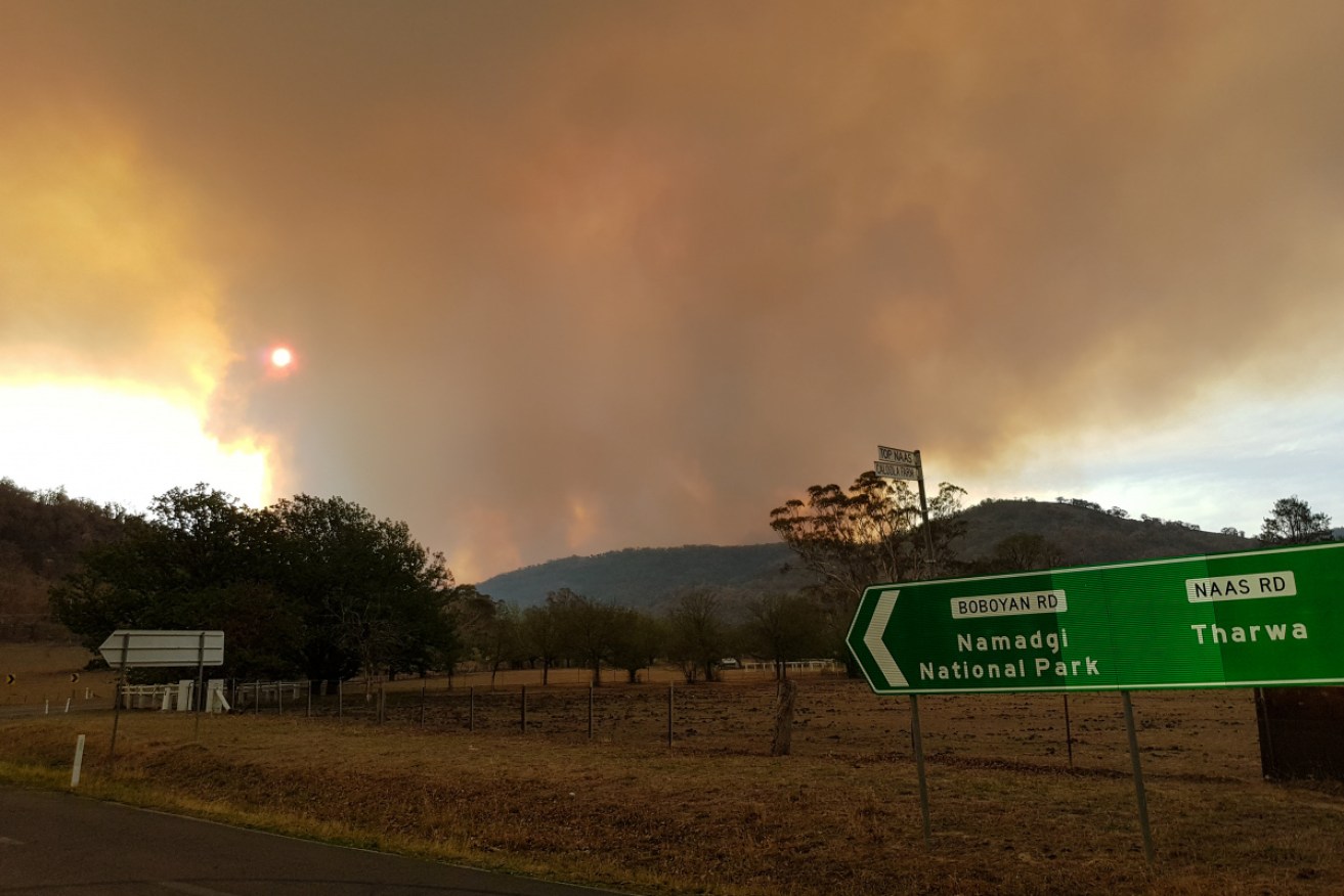 The fire in the Namadgi National Park south of Canberra is expected to be a growing threat in coming days.