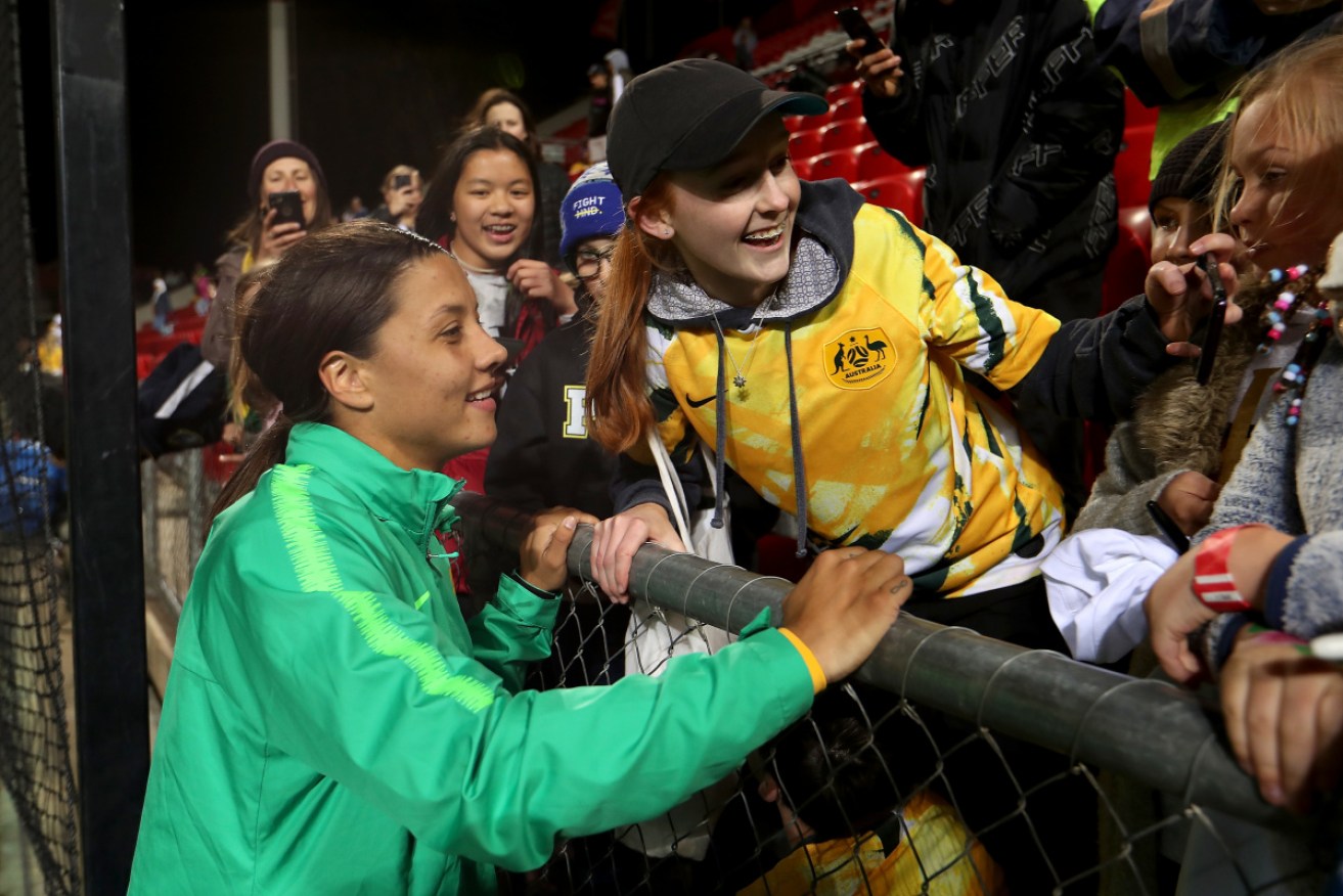 Fan favourite: Sam Kerr is a Matildas' mainstay. 