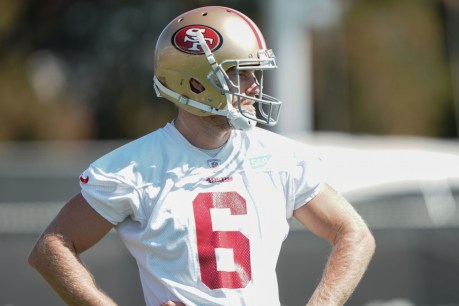 Super Bowl: Australian punter Mitch Wishnowsky chases a ring with 49ers