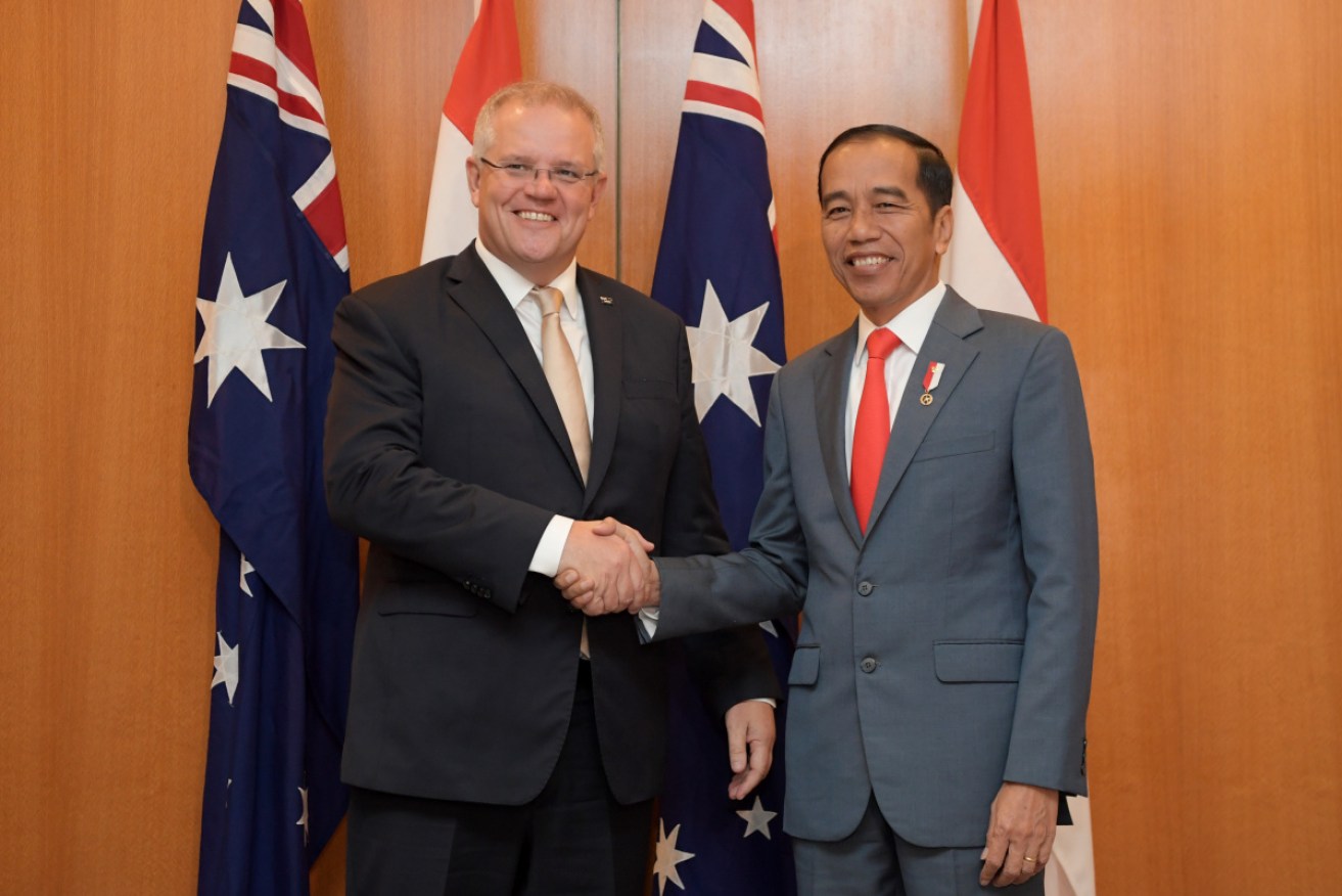 Prime Minister Scott Morrison and Indonesian President Joko Widodo.