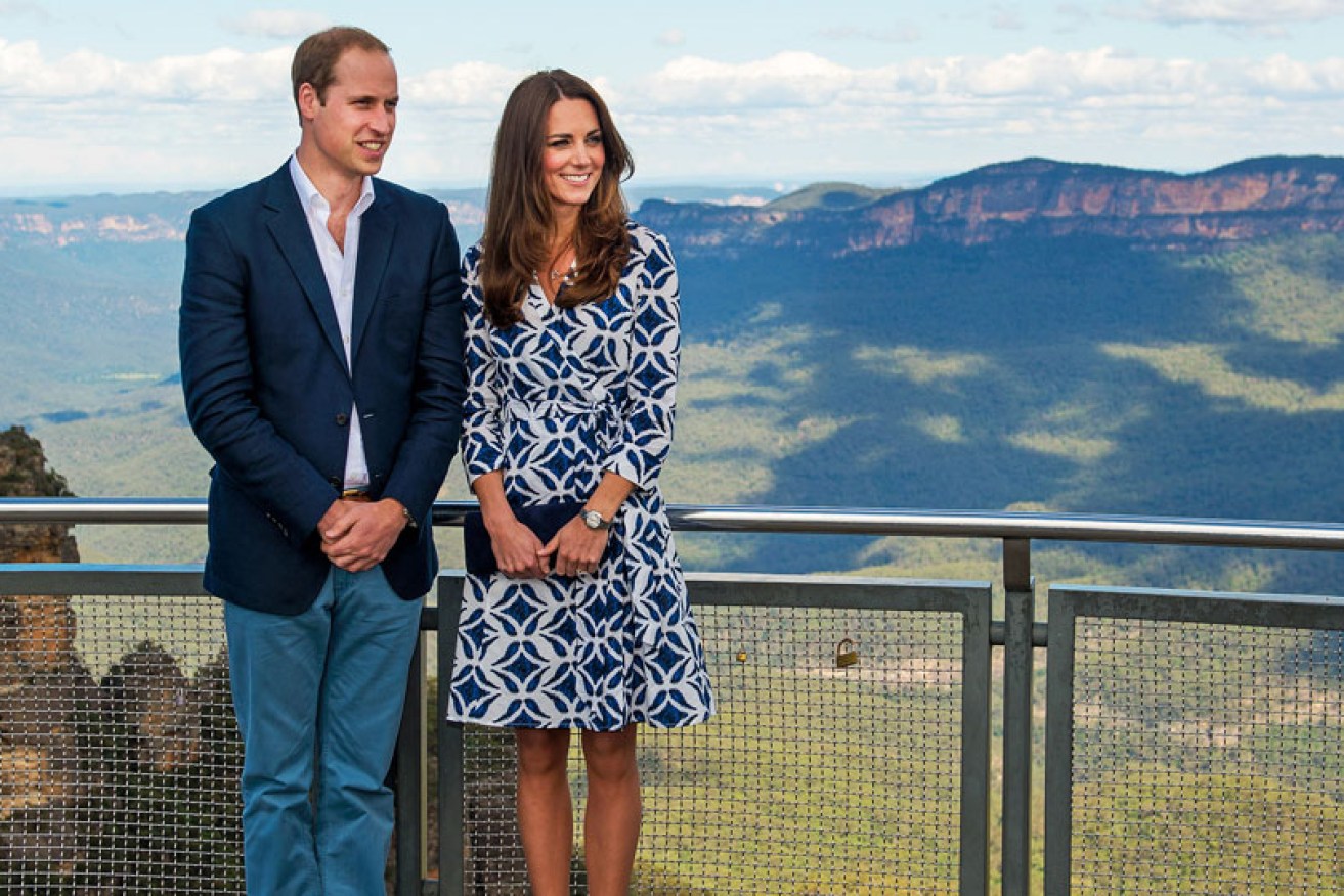 The Duke and Duchess of Cambridge in Katoomba, NSW, in April 2014.