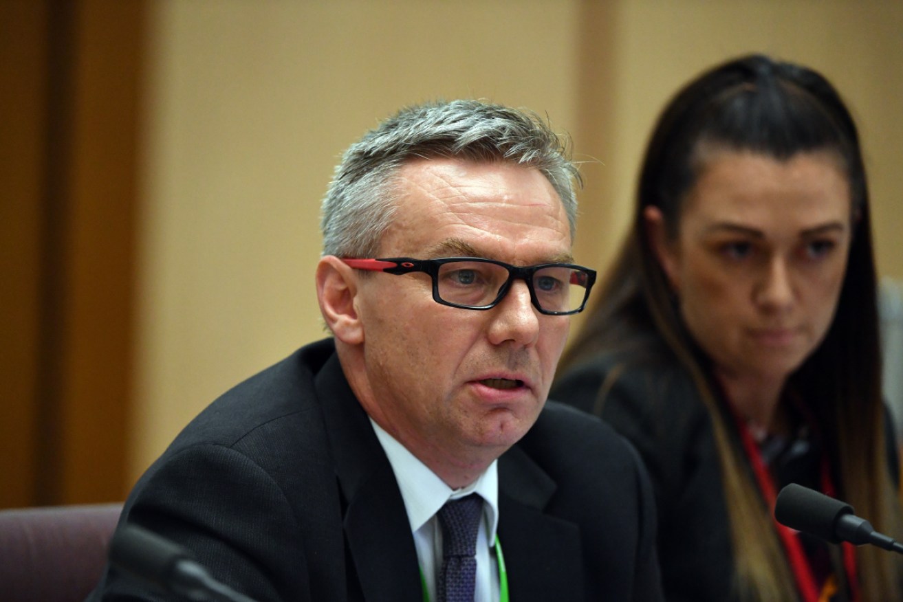 Brian Boyd from the Auditor-General department appears before a Senate inquiry into the sports rorts affair on Thursday.