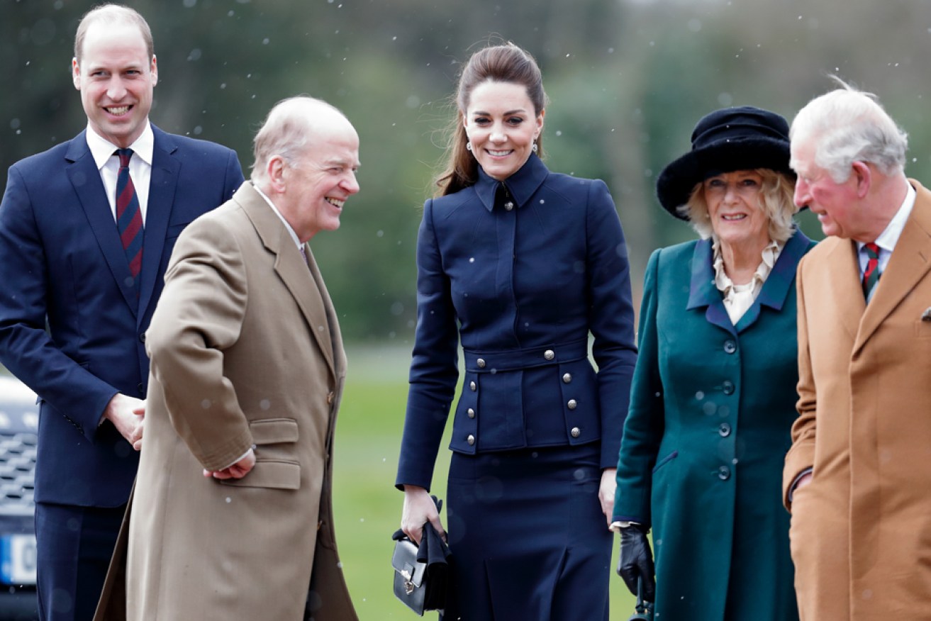 The heart of the family: Kate Middleton with Prince Willilam, Prince Charles and the Duchess of Cornwall.
