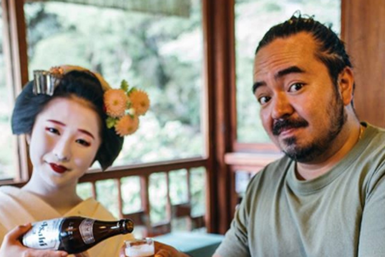 Adam Liaw (in Japan last October) showcases mentoring skills and brainpower on SBS this month.