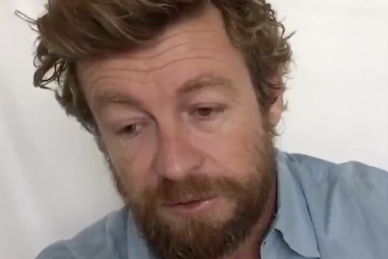 Australian actor Simon Baker is just one of the stars to appear in the video.