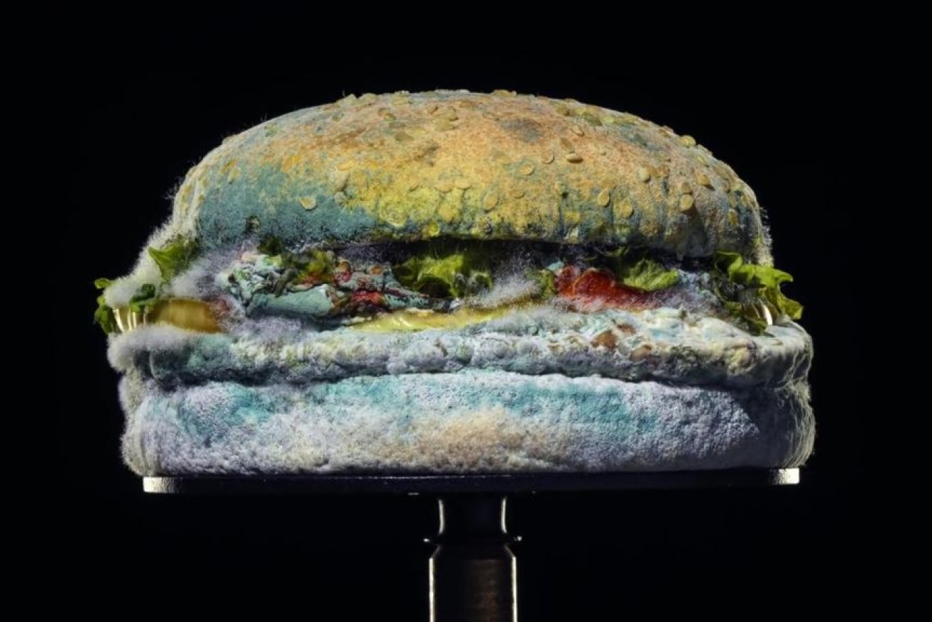 The new and improved Whopper in all its resplendent, fuzzy, unnaturally green glory.