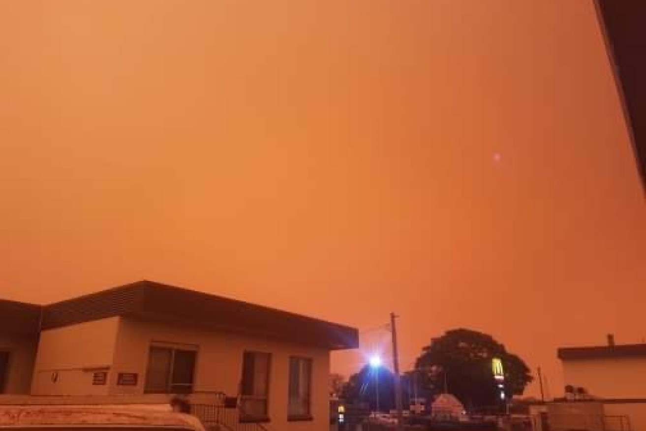 The  sky lit up on January 8th when the fires swept through the Nambucca Valley. 