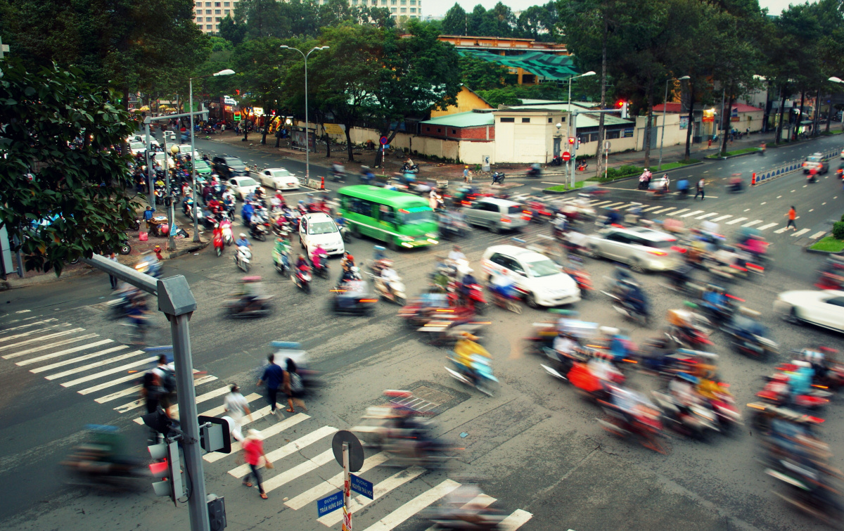 Crossing Street Ho Chi Minh, Vietnam Editorial Photo - Image of