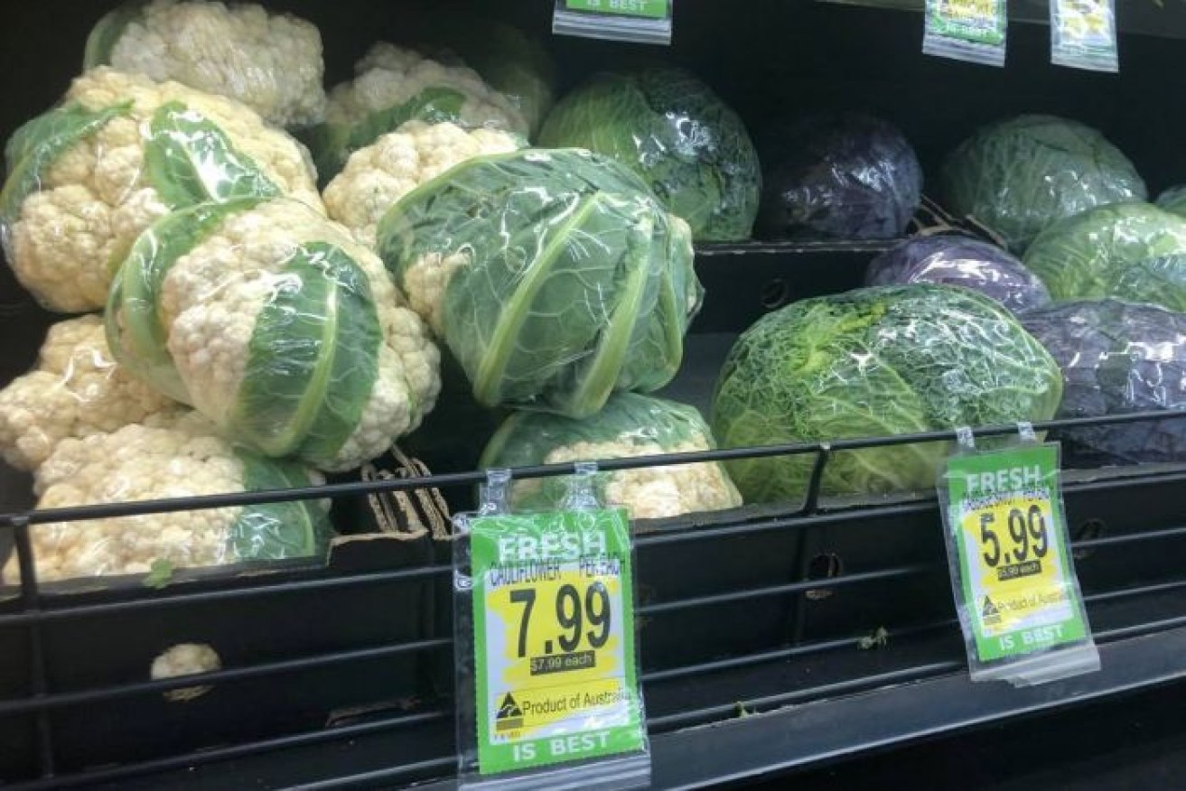 Cauliflowers are one product hit hard by price rises.