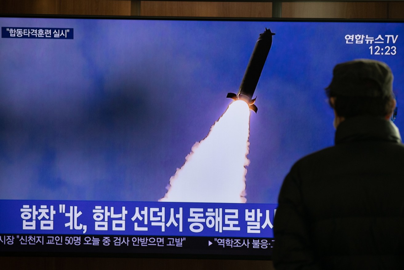 According to South Korea's Joint Chiefs of Staff (JCS), North Korea fired three projectiles from the Sondok area into the East Sea.