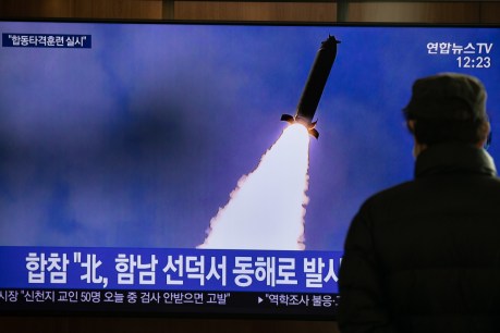 North Korea fires projectiles into the sea
