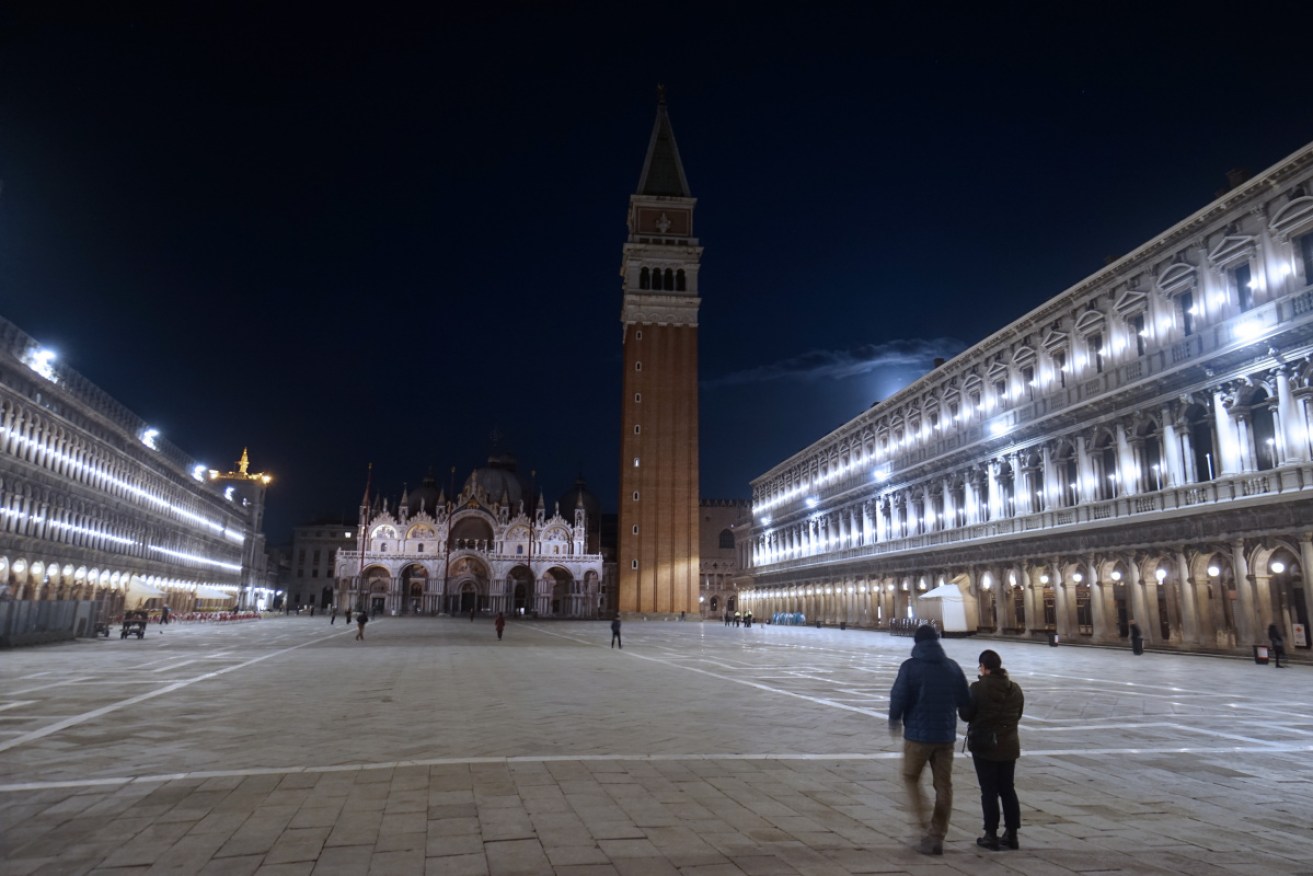 Historic St Mark's Square in Venice is usually the first place to flood.