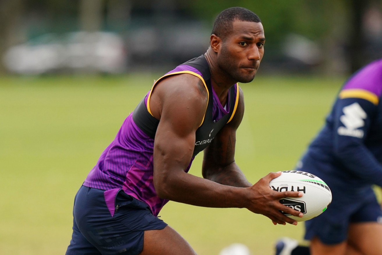 Storm's Suliasi Vunivalu at training in Melbourne this week. 
