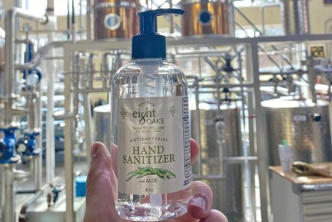 The distillery-made sanitiser is free to charities.