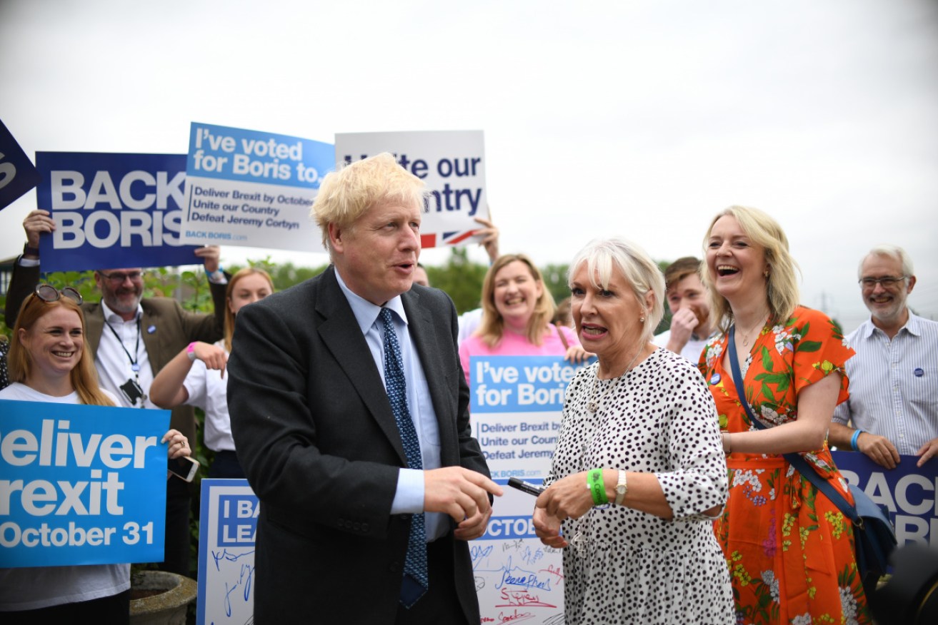 Nadine Dorries, right, pictured with Boris Johnson, has been diagnosed with coronavirus.