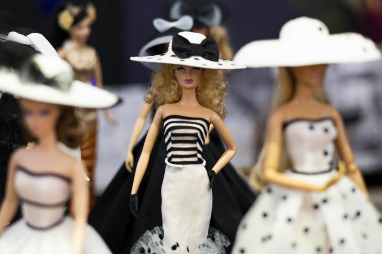 Barbie dolls on show at the 2019 Official Barbie Collectors Convention in Spain. Photo: Getty