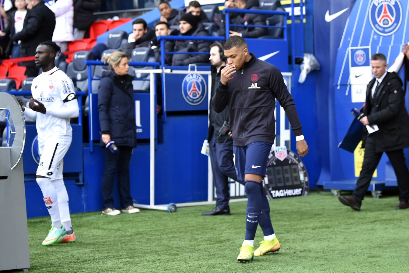 The outbreak forced PSG and Dijon players walk onto the pitch without any escorts during the last round of Ligue 1 matches.
