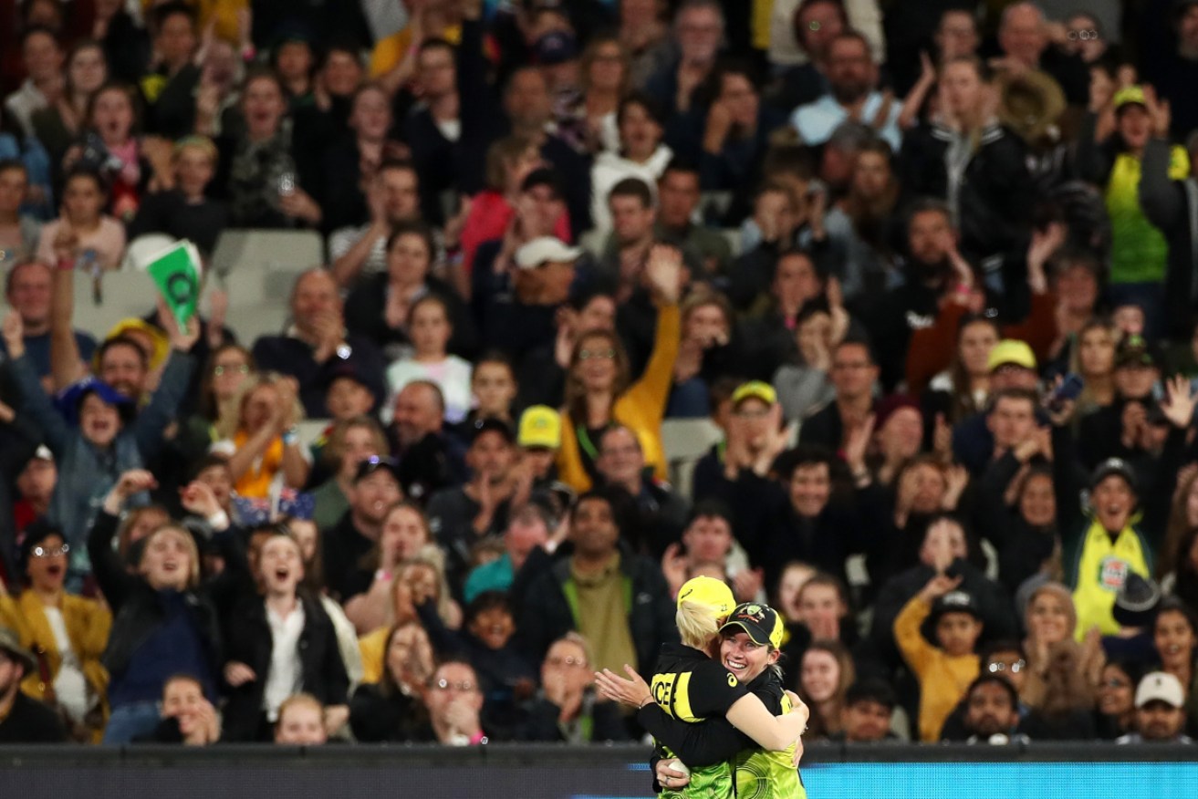 A crowd of  90,000 was at the MCG for the women's World Cup. 