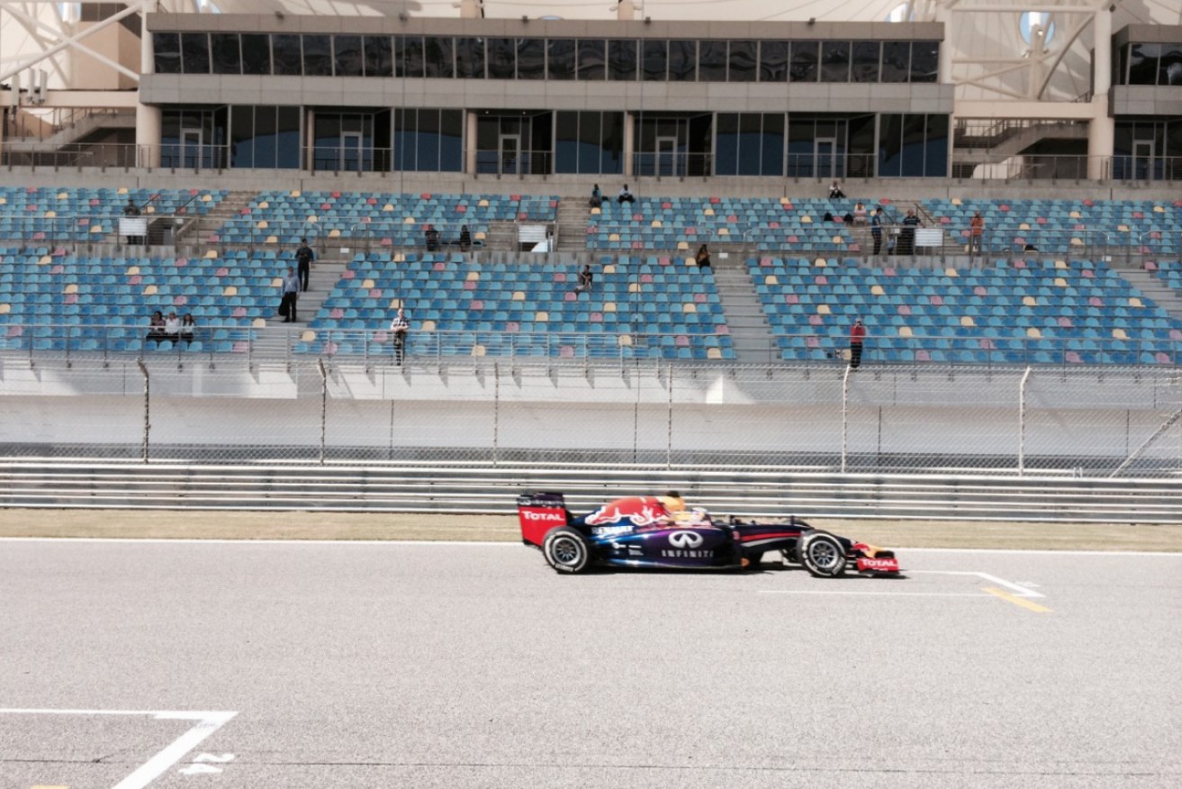 The Bahrain Grand Prix circuit, seen here during pre-season testing in 2015, will be mostly empty for the 2020 race. 
