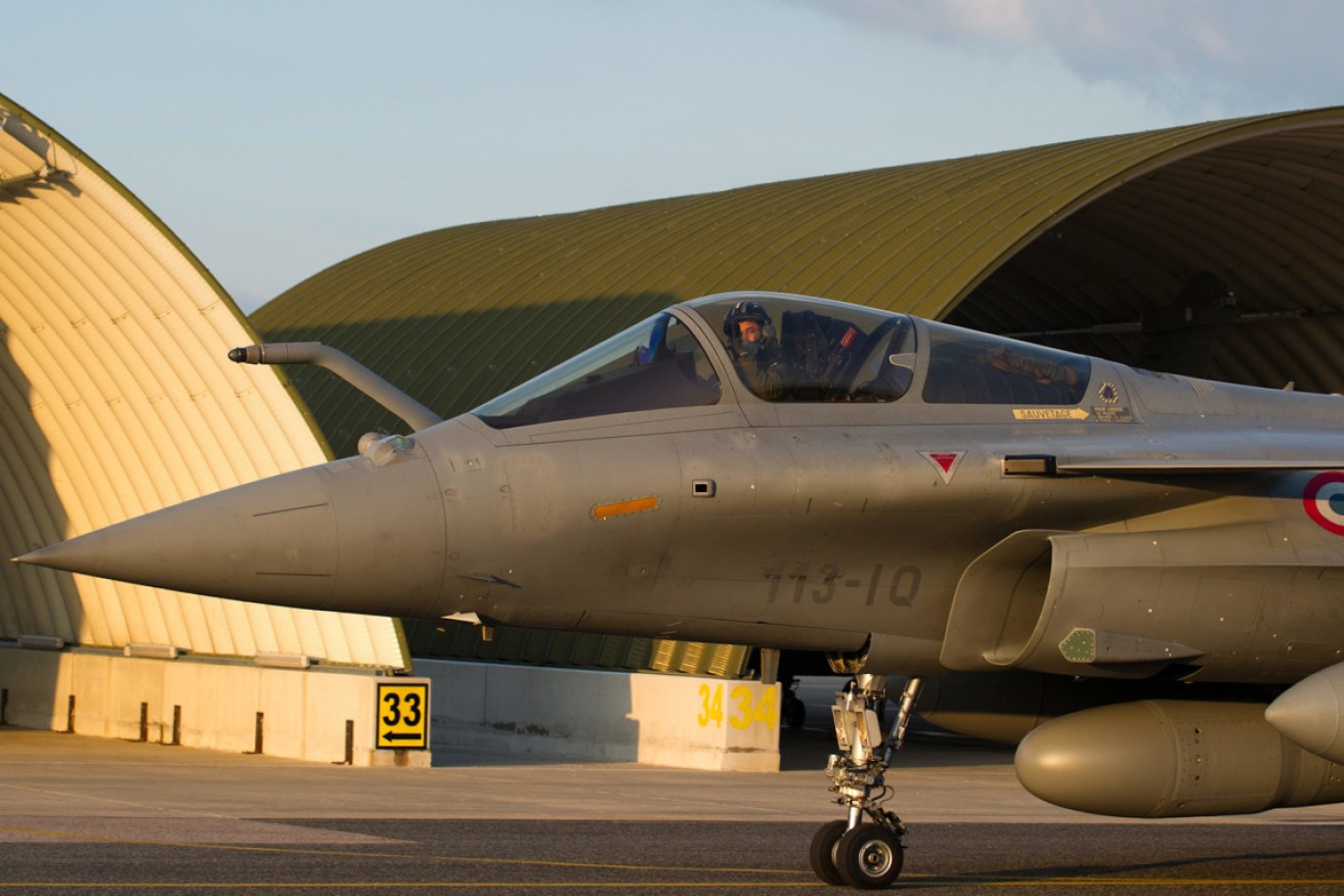 A Rafale B jet at the Saint-Dizier air base, 160 kilometres from Paris.