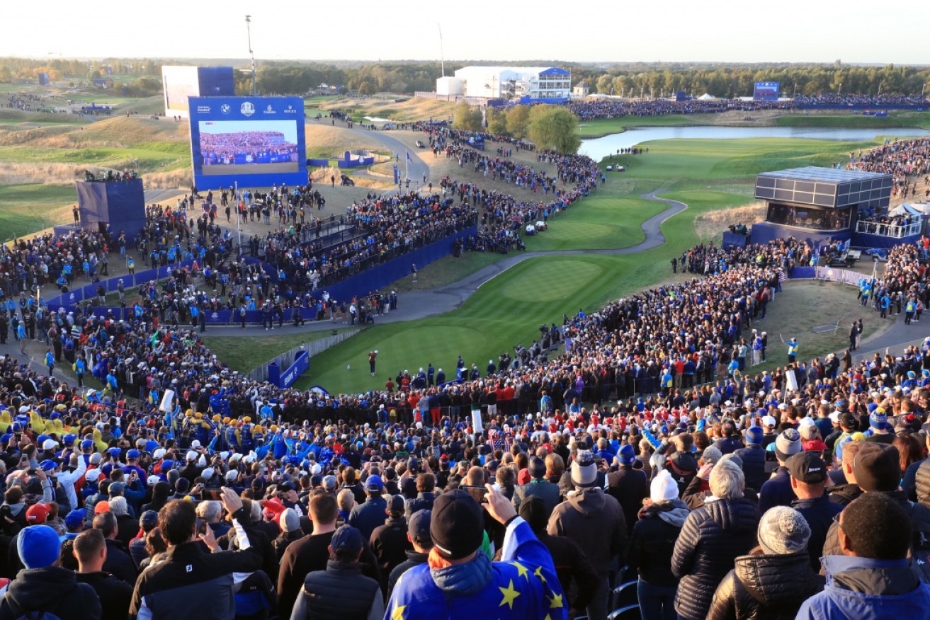 Crowds, such as those at the 2018 Ryder Cup in Paris, may have to take  a back seat in September. 