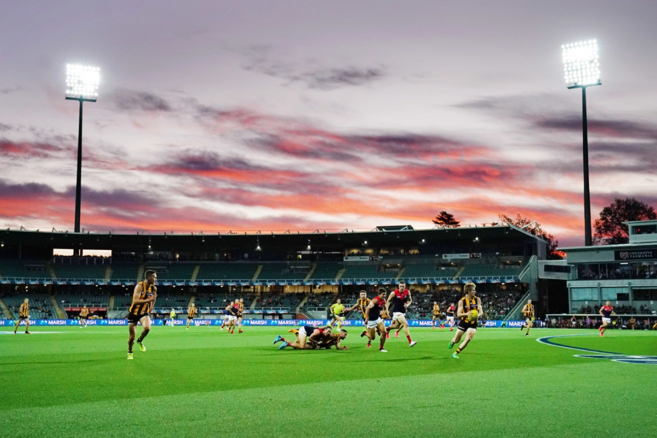 The Launceston football ground where Hawthorn hosts matches could be one of the 'hubs'. 