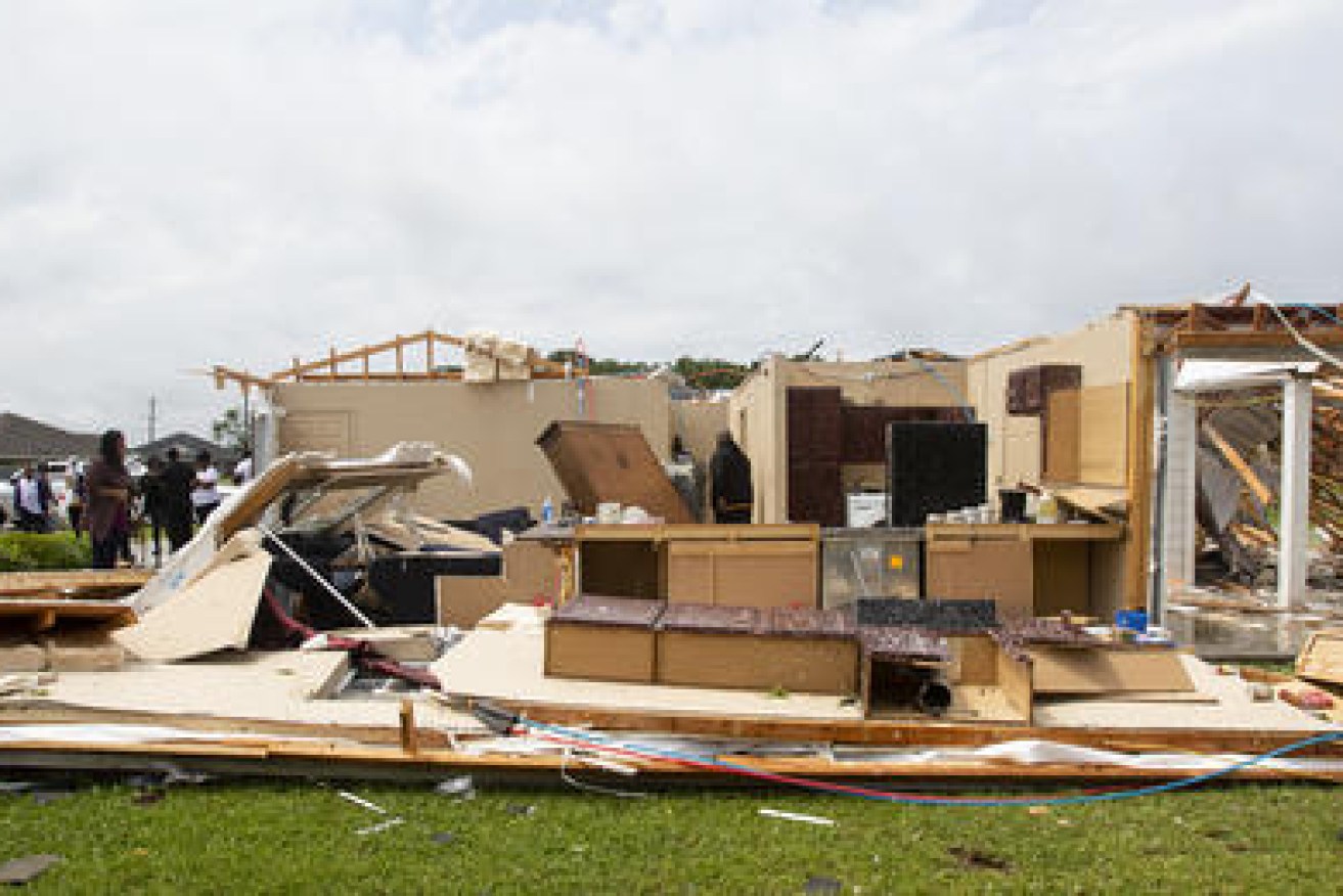 Damage caused by the tornado that hit southern US states. 
