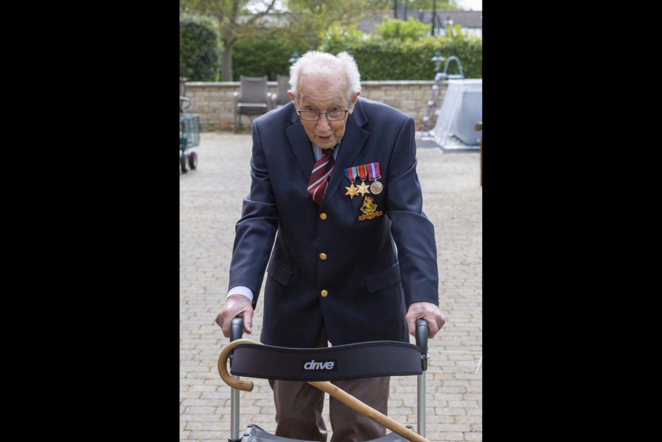 Tom Moore, who turns 100 at the end of April, has raised a phenomenal sum for Britain's NHS.