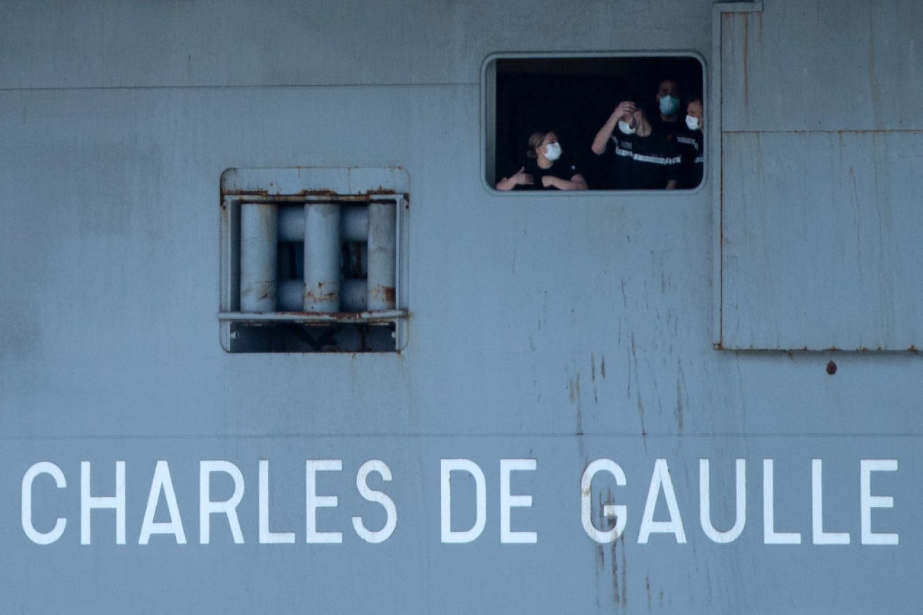 The aircraft carrier Charles de Gaulle, the pride of the French navy, is out of action with coronavirus.