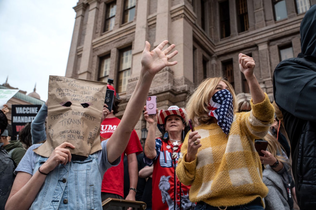 Protesters is Texas are angry at stay-at-home orders costing people their livelihoods.