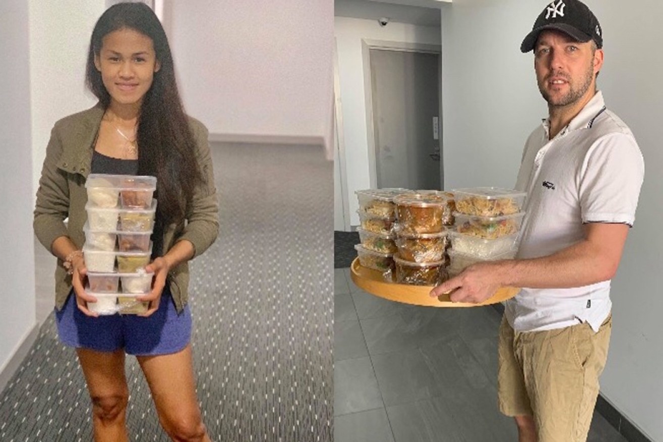 Maggie Karnkanit and Jack Mellon have been helping feed struggling international students.