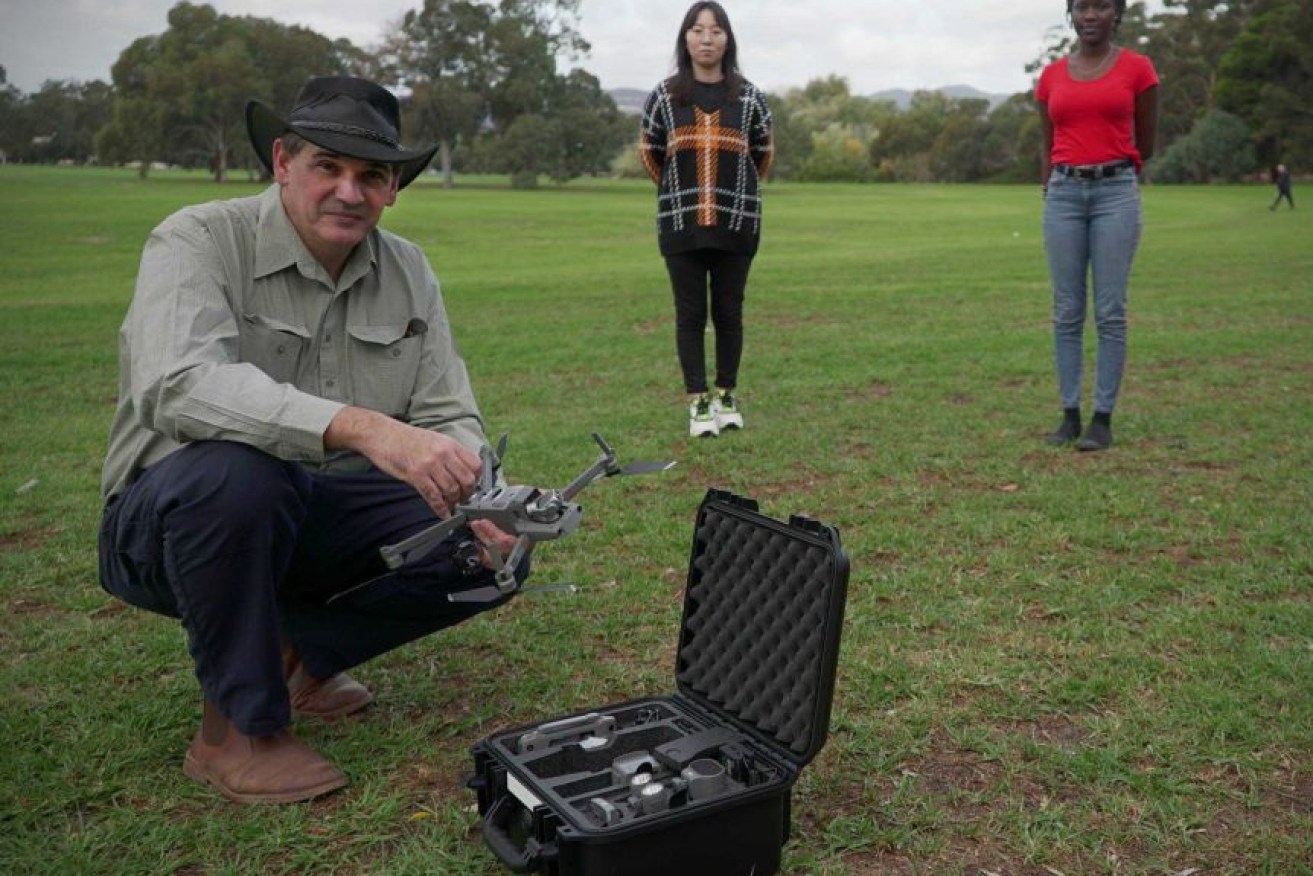 Javaan Chahl hopes his pandemic drone will be used to collect mass data and track patterns of behaviour.