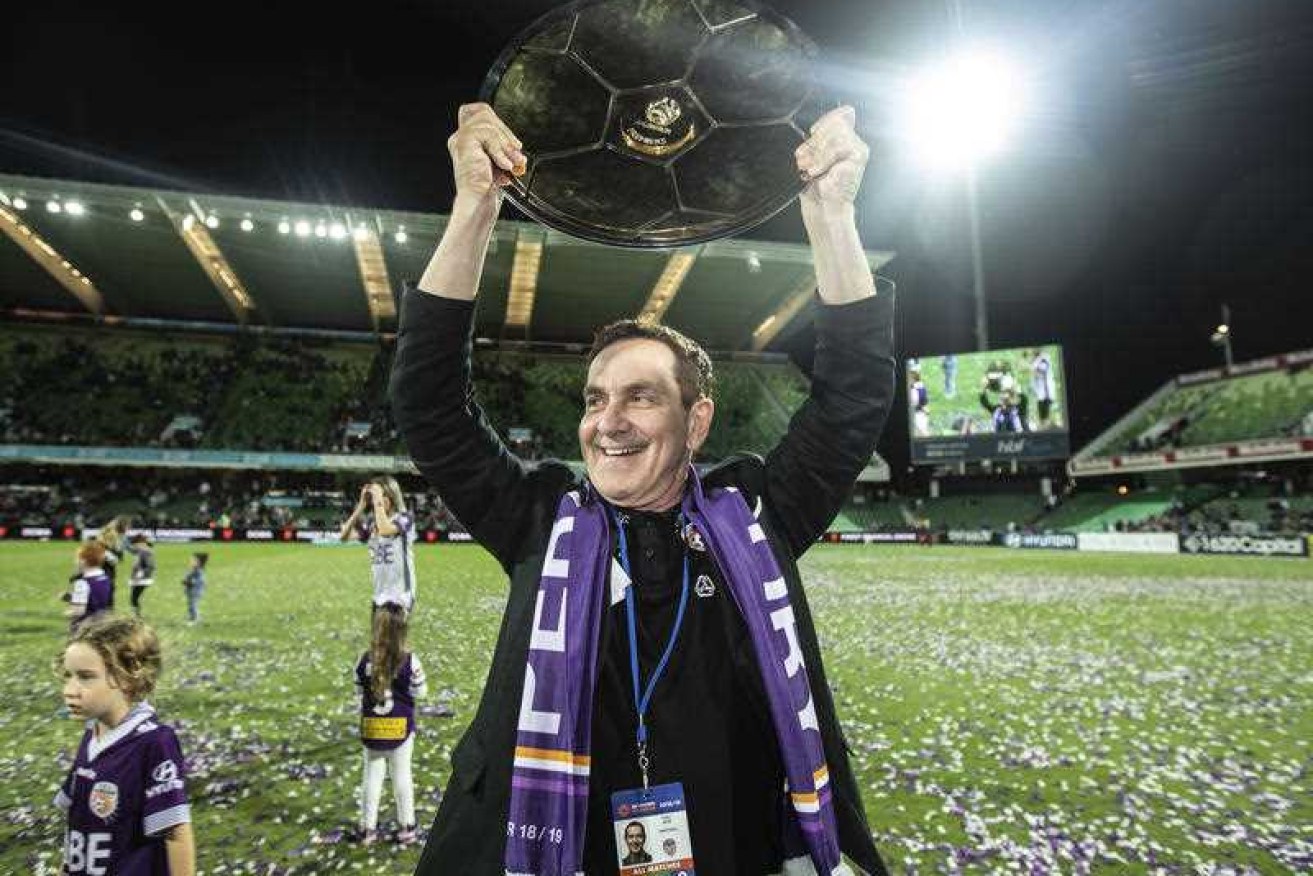 Perth Glory owner Tony Sage in happier days.