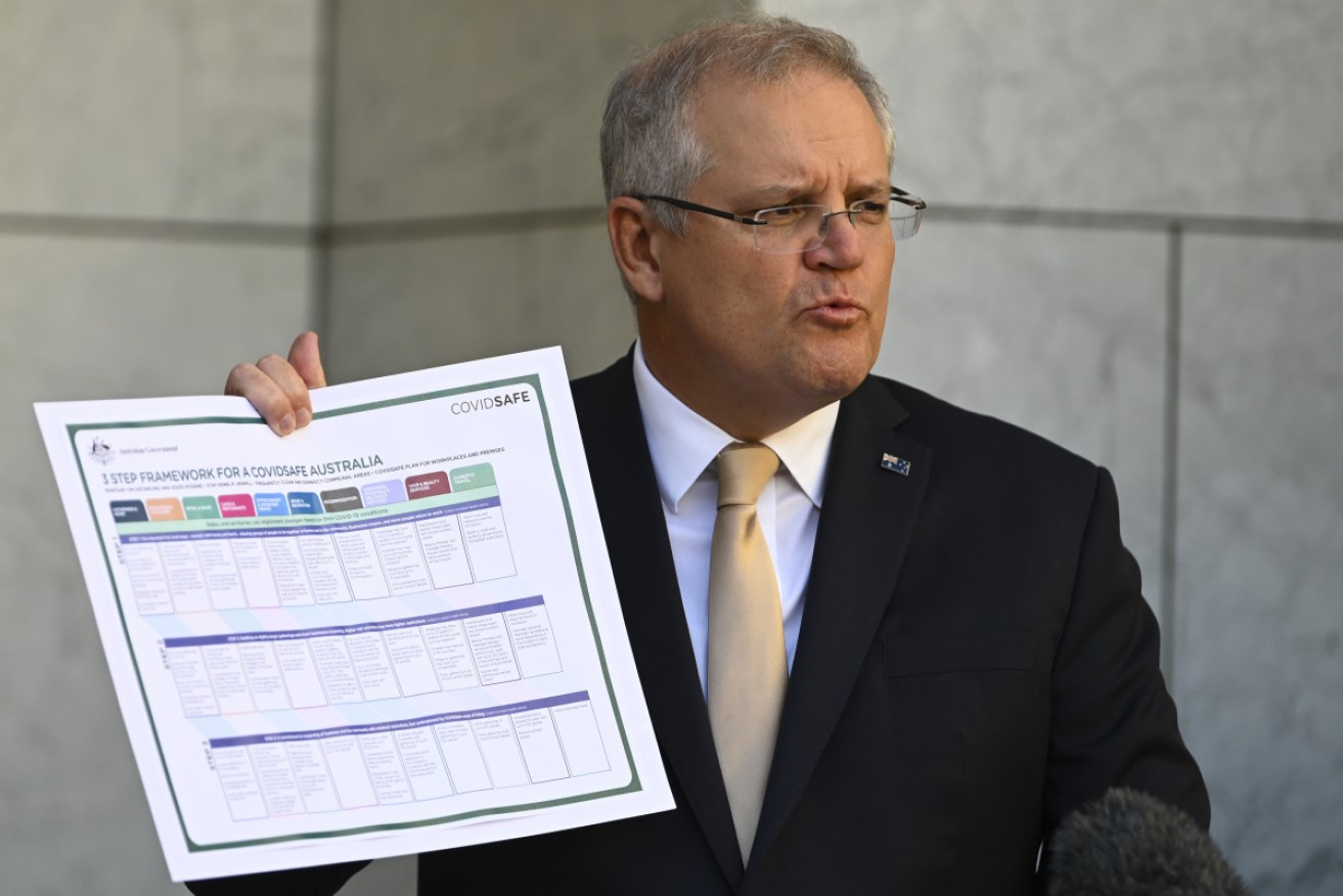 Scott Morrison unveiled a roadmap for Australia's coronavirus recovery, but admitted that "there will be risks". 