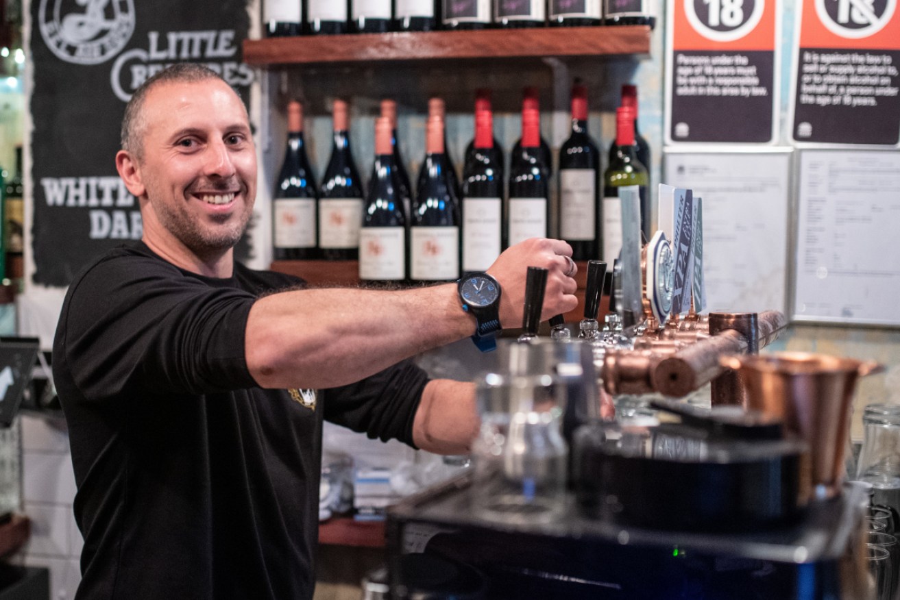 The Rio's manager Fabrizio Culici was thrilled to pour his first beer after the enforced break.