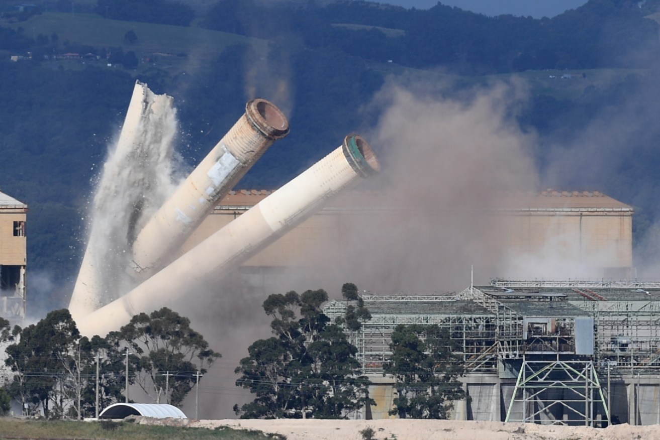 The towers come down at Hazelwood, in Victoria's east.