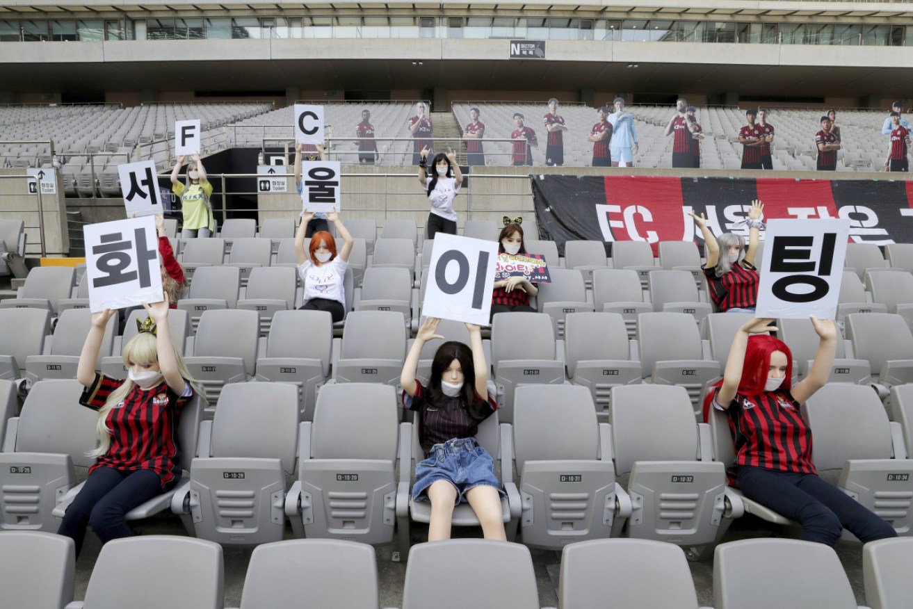The non-animated fans at the K-League match between FC Seoul and Gwangju FC in South Korea on May 17.

