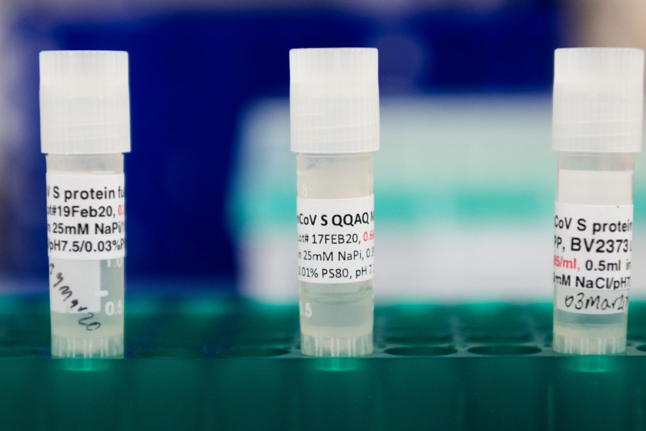Three potential COVID-19 vaccines at Novavax labs in Gaithersburg Maryland, one of the labs developing a vaccine for the coronavirus.